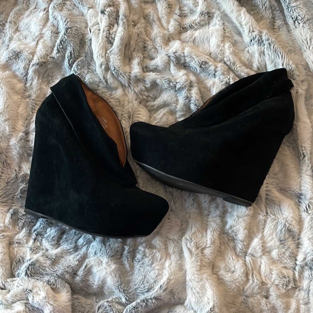 Jeffrey Campbell Handmade Havana Wedge Booties, Size 8.5